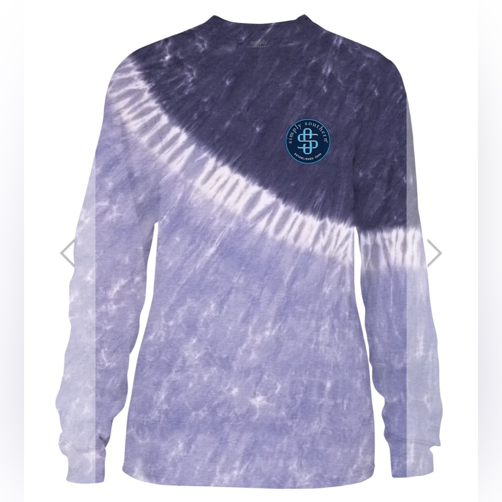 Blue tie dye simply Southern shirt (youth medium)